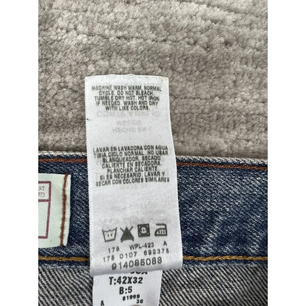 Levi Strauss‎ Mens Jeans 42x32 Blue Denim Signature Relaxed Fit Casual